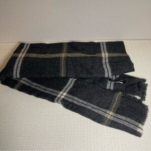 Banana Republic Gray Plaid Scarf